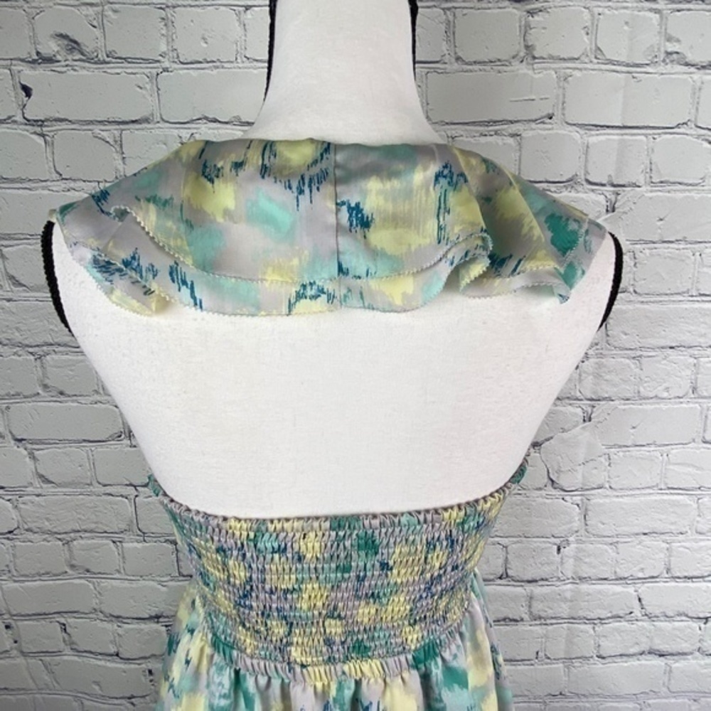I Heart Ronson Dress Ruffle Halter Print Mini Dress - Picture 9 of 15